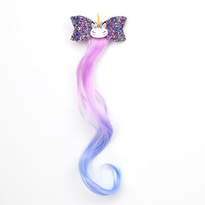 Rainbow Hair Extension Clips