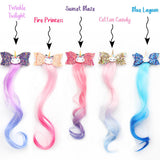 Rainbow Hair Extension Clips